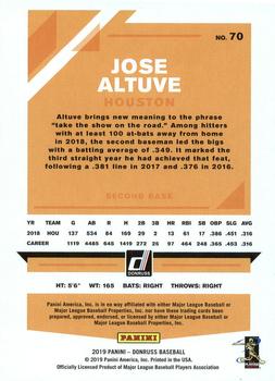 2019 Donruss #70 Jose Altuve Back