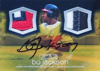 2018 Topps Dynasty - Autographed Dual Relic Gold #ADRC-BJA Bo Jackson Front