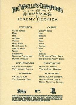 2006 Topps Allen & Ginter #82 Jeremy Hermida Back