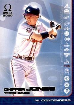 2000 Pacific Omega - NL Contenders #2 Chipper Jones Front