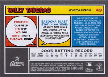 2006 Bazooka #49 Willy Taveras Back