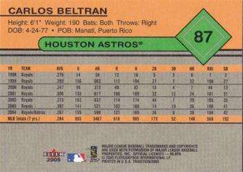 2005 Fleer Tradition - Gray Backs #87 Carlos Beltran Back