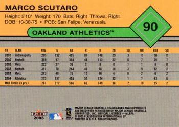 2005 Fleer Tradition - Gray Backs #90 Marco Scutaro Back