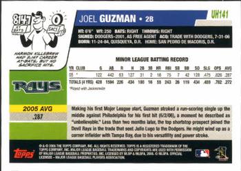 2006 Topps Updates & Highlights #UH141 Joel Guzman Back