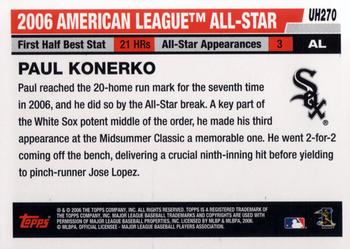 2006 Topps Updates & Highlights #UH270 Paul Konerko Back