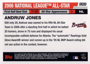 2006 Topps Updates & Highlights #UH280 Andruw Jones Back