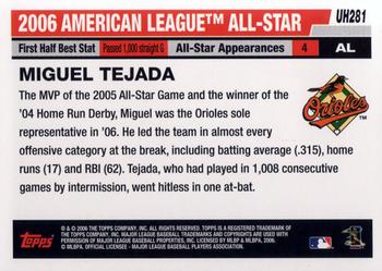 2006 Topps Updates & Highlights #UH281 Miguel Tejada Back