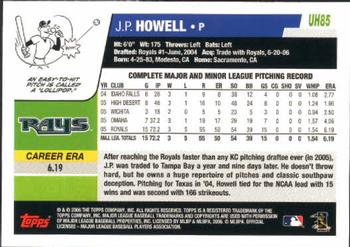 2006 Topps Updates & Highlights #UH85 J.P. Howell Back