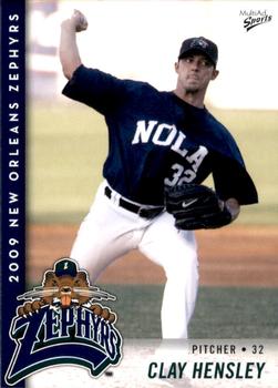 2009 MultiAd New Orleans Zephyrs #12 Clay Hensley Front