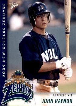 2009 MultiAd New Orleans Zephyrs #23 John Raynor Front
