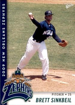 2009 MultiAd New Orleans Zephyrs #27 Brett Sinkbeil Front