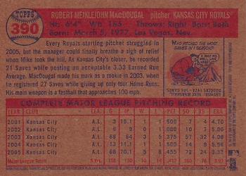 2006 Topps Heritage #390 Mike MacDougal Back