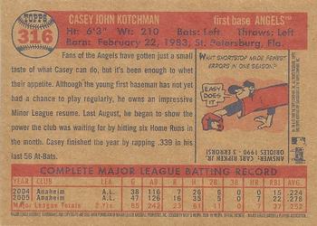 2006 Topps Heritage #316 Casey Kotchman Back