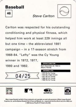 2005 Leaf - Sportscasters 25 White Leaping-Bat #46 Steve Carlton Back