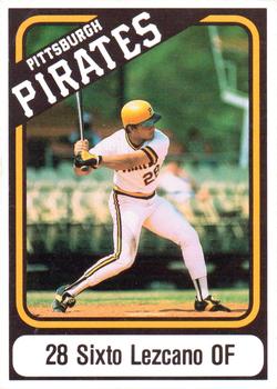 1985 Coca-Cola Pittsburgh Pirates SGA #NNO Sixto Lezcano Front