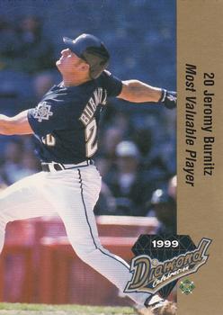 1999 Milwaukee Brewers Diamond Celebration #NNO Jeromy Burnitz Front