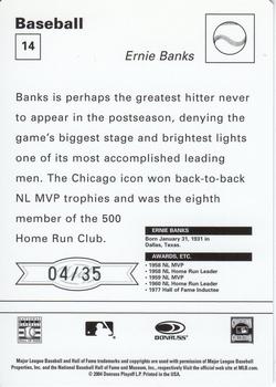 2005 Leaf - Sportscasters 35 Red Running-Hat #14 Ernie Banks Back