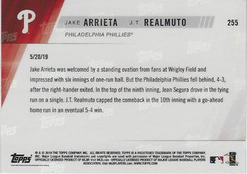 2019 Topps Now #255 Jake Arrieta / J.T. Realmuto Back