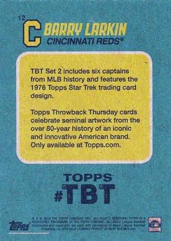 2019 Topps Throwback Thursday #12 Barry Larkin Back