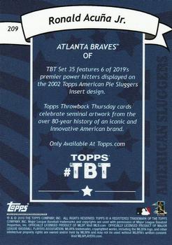 2019 Topps Throwback Thursday #209 Ronald Acuna Jr. Back