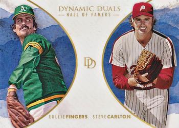 2018 Topps On-Demand Dynamic Duals - Hall of Famers Blue #HOF5A Rollie Fingers / Steve Carlton Front