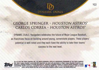 2018 Topps On-Demand Dynamic Duals - Youngsters #YG3 George Springer / Carlos Correa Back