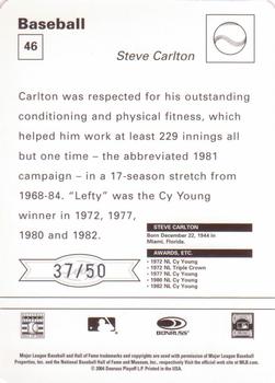 2005 Leaf - Sportscasters 50 Red Running-Ball #46 Steve Carlton Back