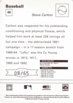 2005 Leaf - Sportscasters 65 Red Batting-Ball #46 Steve Carlton Back