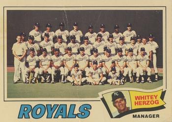 1977 Topps - Team Checklists #371 Kansas City Royals / Whitey Herzog Front