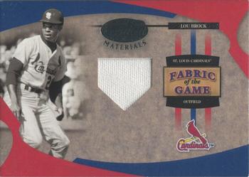 2005 Leaf Certified Materials - Fabric of the Game #FG-156 Lou Brock Front