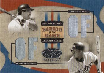 2005 Leaf Certified Materials - Fabric of the Game #FG-172 Reggie Jackson / Darryl Strawberry Front