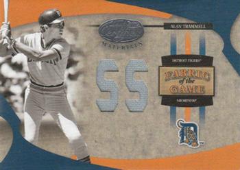 2005 Leaf Certified Materials - Fabric of the Game Position #FG-2 Alan Trammell Front