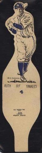 1934 Al Demaree Die Cuts (R304) #4 Babe Ruth Front