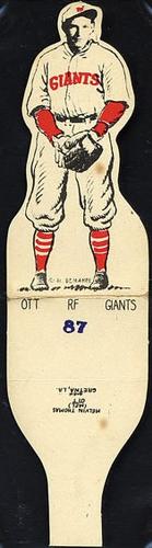 1934 Al Demaree Die Cuts (R304) #87 Mel Ott Front