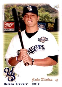 2010 Grandstand Helena Brewers #NNO John Dishon Front