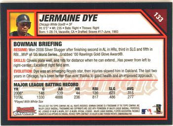 2007 Bowman Chrome #133 Jermaine Dye Back