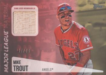 2019 Topps - Major League Material Relics Gold #MLM-MT Mike Trout Front