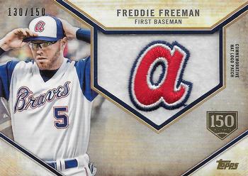 2019 Topps - Retro Hat Manufactured Logo Patches 150th Anniversary #RHLP-FF Freddie Freeman Front