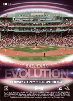 2019 Topps - Evolution Of #EO-11 Fenway Park Back