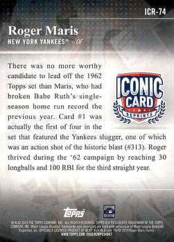 2019 Topps - Iconic Card Reprints #ICR-74 Roger Maris Back