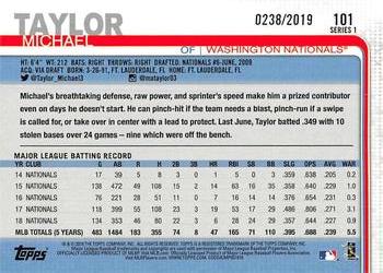 2019 Topps - Gold #101 Michael Taylor Back