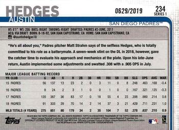 2019 Topps - Gold #234 Austin Hedges Back