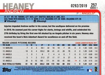 2019 Topps - Gold #257 Andrew Heaney Back