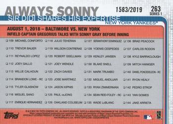 2019 Topps - Gold #263 Always Sonny Back