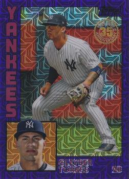 2019 Topps - 1984 Topps Baseball 35th Anniversary Chrome Silver Pack Purple (Series One) #T84-21 Gleyber Torres Front