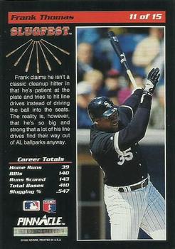 1992 Pinnacle - Slugfest #11 Frank Thomas  Back