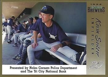 1996 Milwaukee Brewers Police - Hales Corners Police Department and The Tri City National Bank #NNO Kevin Seitzer Front