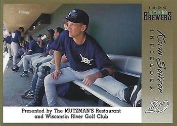 1996 Milwaukee Brewers Police - Mutzman's Restaurant / Wisconsin River Golf Club #NNO Kevin Seitzer Front