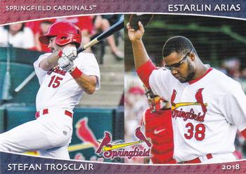 2018 Grandstand Springfield Cardinals SGA #NNO Stefan Trosclair / Estarlin Arias Front