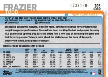 2019 Topps - Advanced Stat #205 Todd Frazier Back